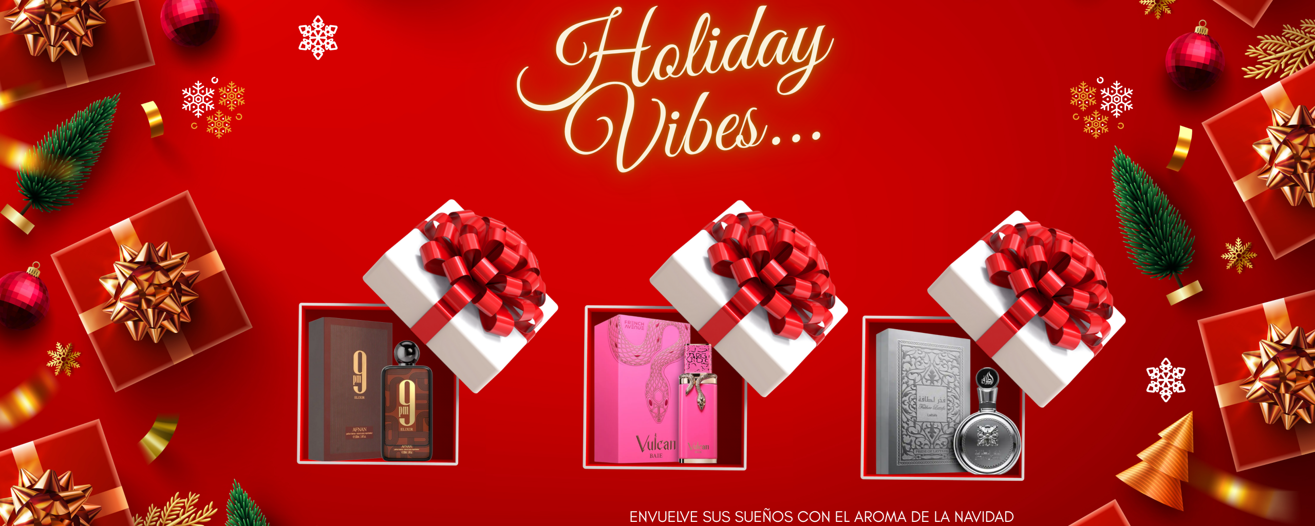 Red Gold and White Modern Christmas Sale Outdoor Banner